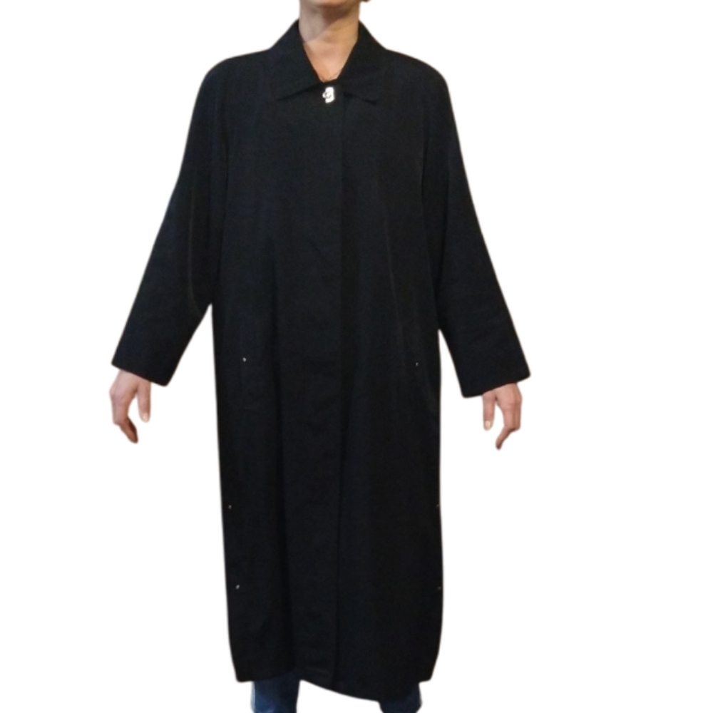 Size 9/10 Fen Nelli Classic Black Trench Coat